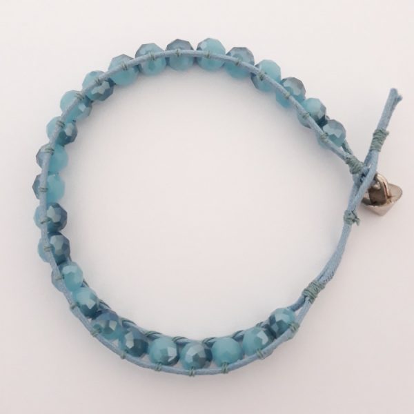 Pulseira Cristal Azul Céu