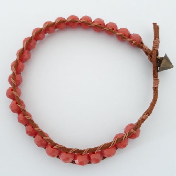 Pulseira Cristal Coral