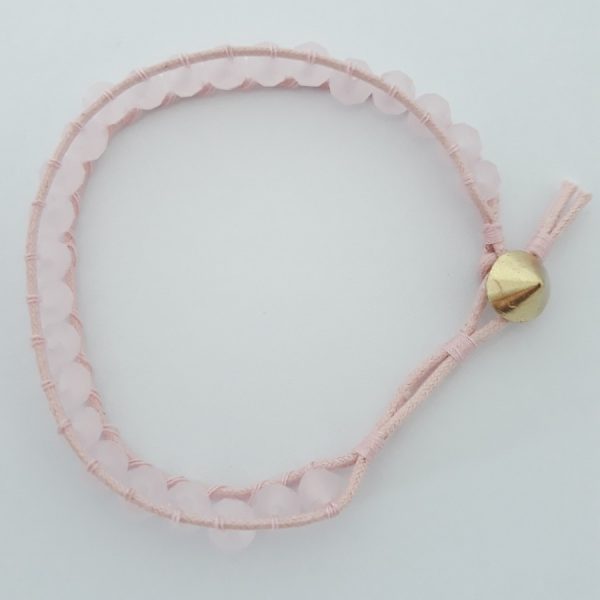 Pulseira Cristal Rosa Bebê